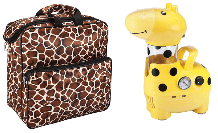 The giraffe suction unit and carrying case from MEDQUIP