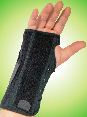 Universal lace up wrist brace