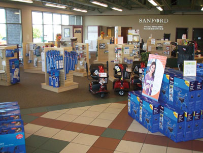 An open floorplan allows easy navigation for customers in wheelchairs or those using rollators or walkers.
