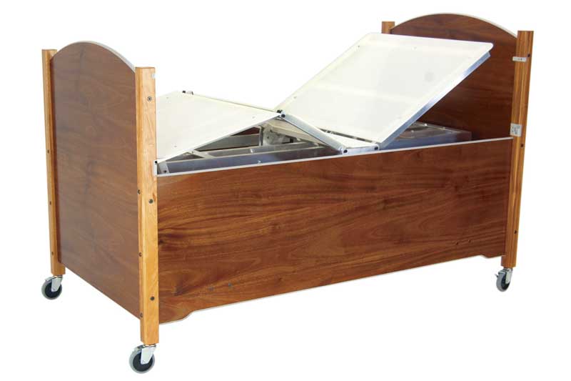 Mahogany articulating bed from SleepSafe