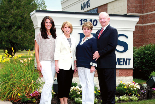 Left to right: Erin Weiman, director of operations; Sheila Murphy and Nancy Ryan, co-owners, and Joseph Ryan, the president of Nunn’s Home Medical Equipment.
