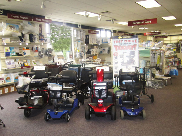 An open layout and attractive displays encourage customers to linger at Nunn's Home Medical Equipment.