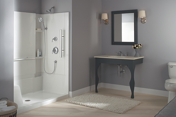Home bathroom designed for accessibility