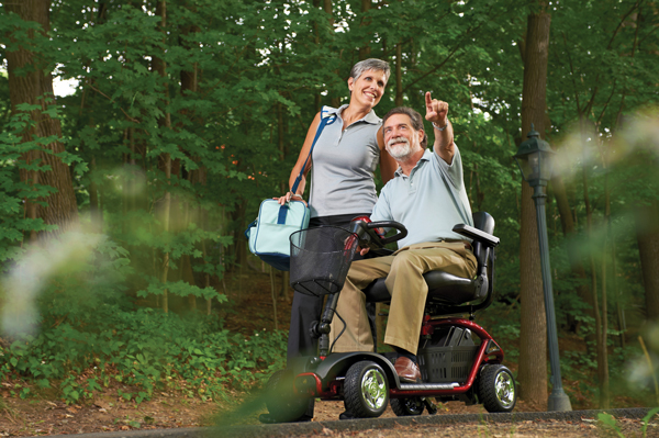 The LiteRider's wireless disassembly makes transporting this scooter.