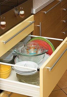 Deep drawers with easy-grip handles