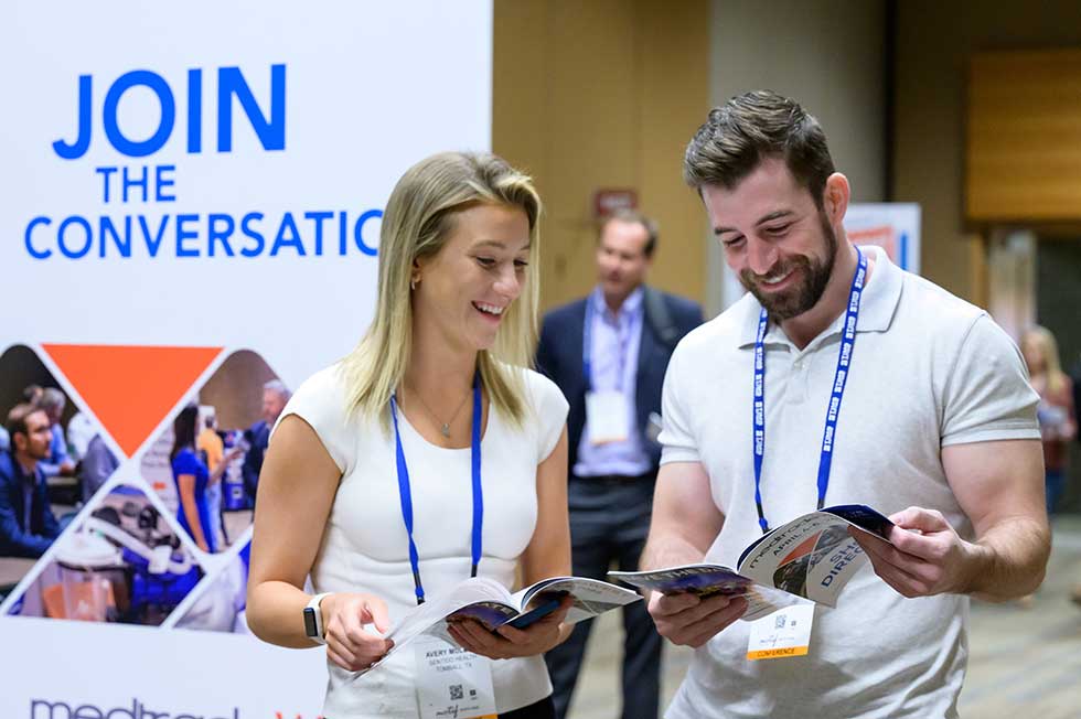 Attendees at a trade show