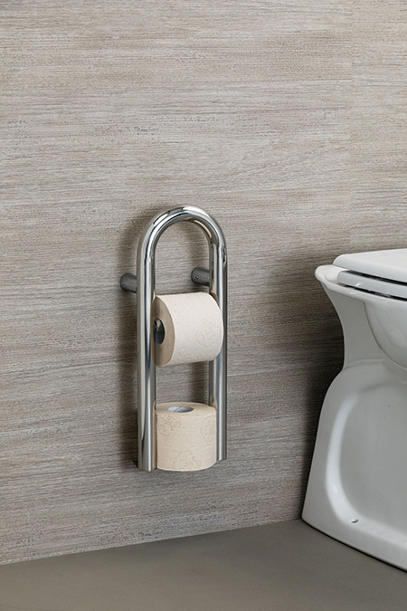 Grab Bar & Toilet Paper Holder