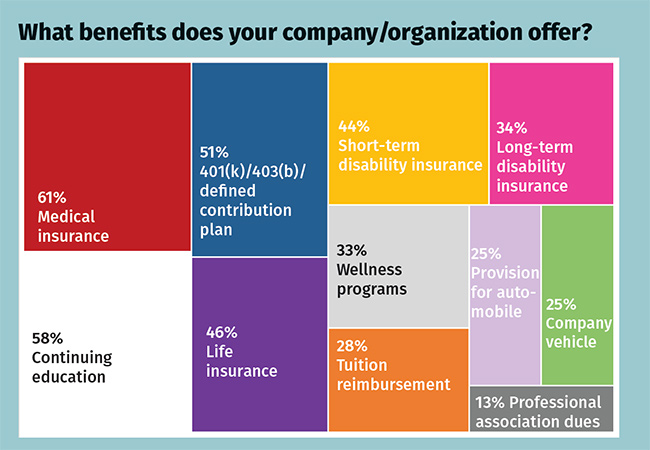What benefits does your company/organization offer? graph