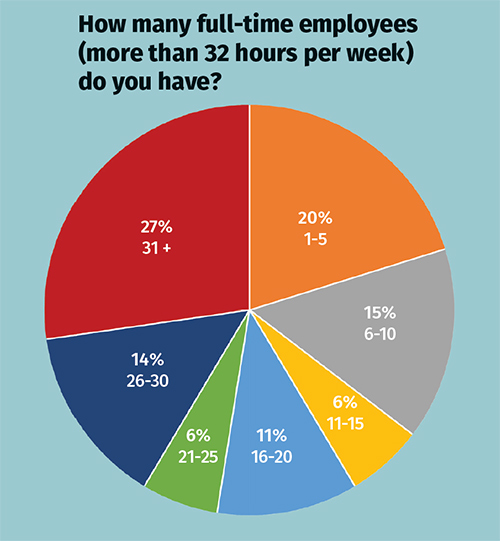 How many full-time employees do you have? graph