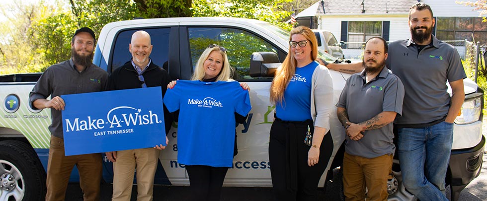 group photo of make a wish crew