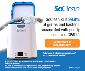SoClean kills 99.9% of germs and bacteria associated with poorly sanitized CPAPs