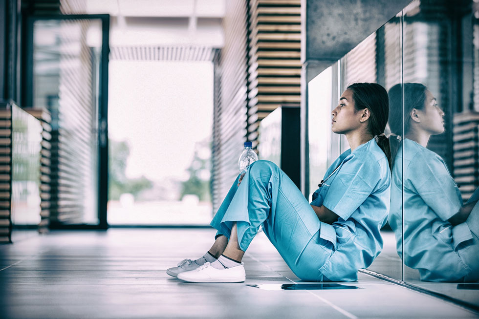 stressed nurse
