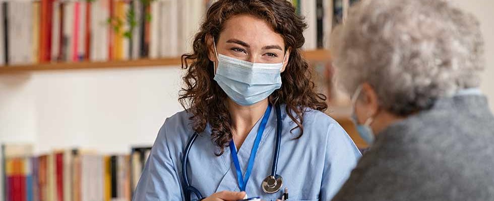 Doctor Caring for senior patient