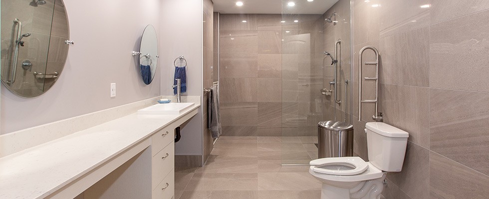 An image of an accessible bathroom remodel 