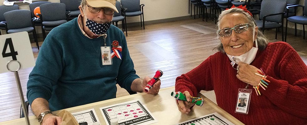 older couple playing bingo