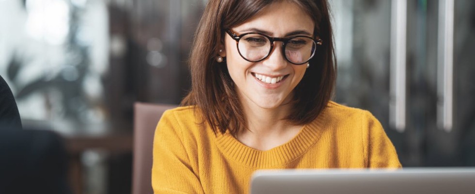 Woman on computer