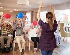 Group of seniors enjoying a game