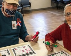 older couple playing bingo