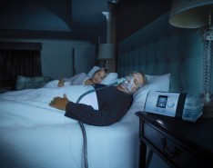 Man sleeping with CPAP