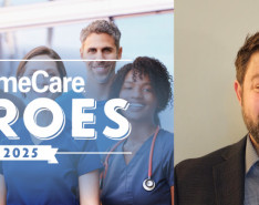 HomeCare Heroes 2025 with a photo of Ryan Sharrow to the right