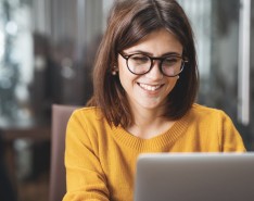 Woman on computer