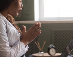 woman on a video call