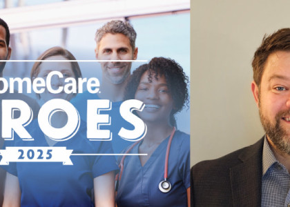 HomeCare Heroes 2025 with a photo of Ryan Sharrow to the right