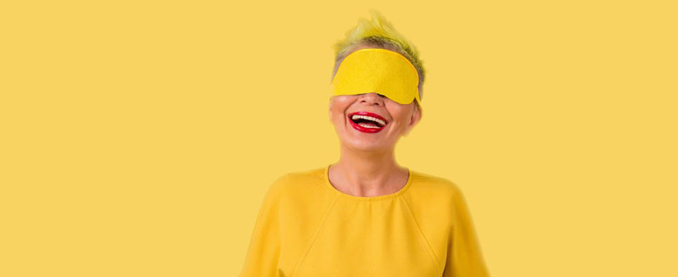 girl in sleep mask