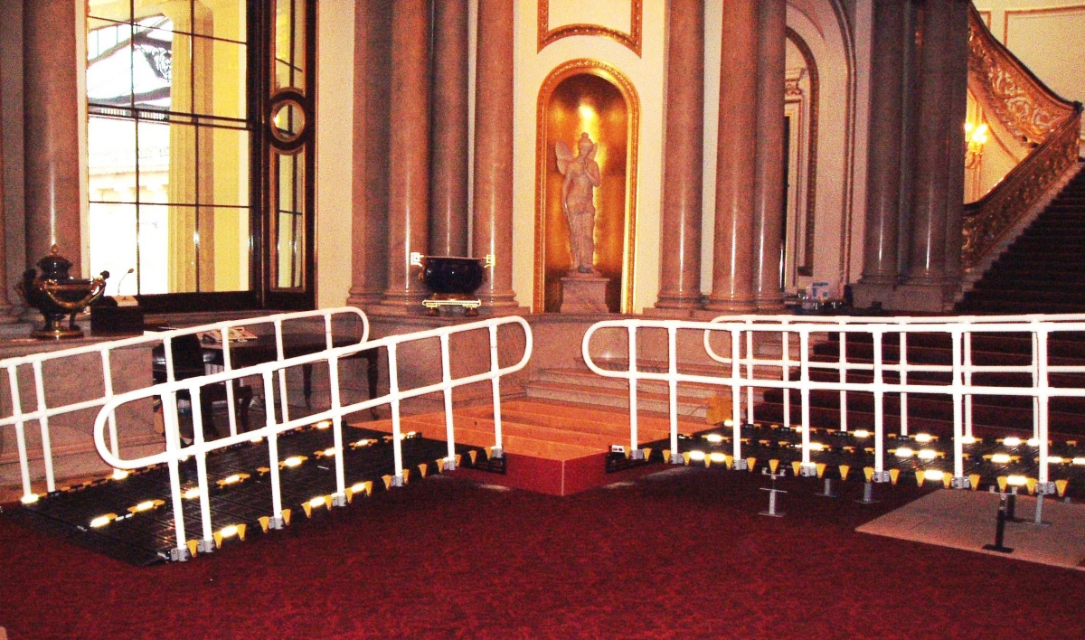 Roll-A-Ramp at Buckingham Palace in London, England.